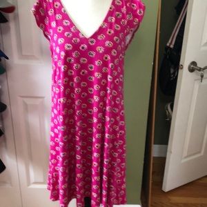 Loft jersey floral knit dress.